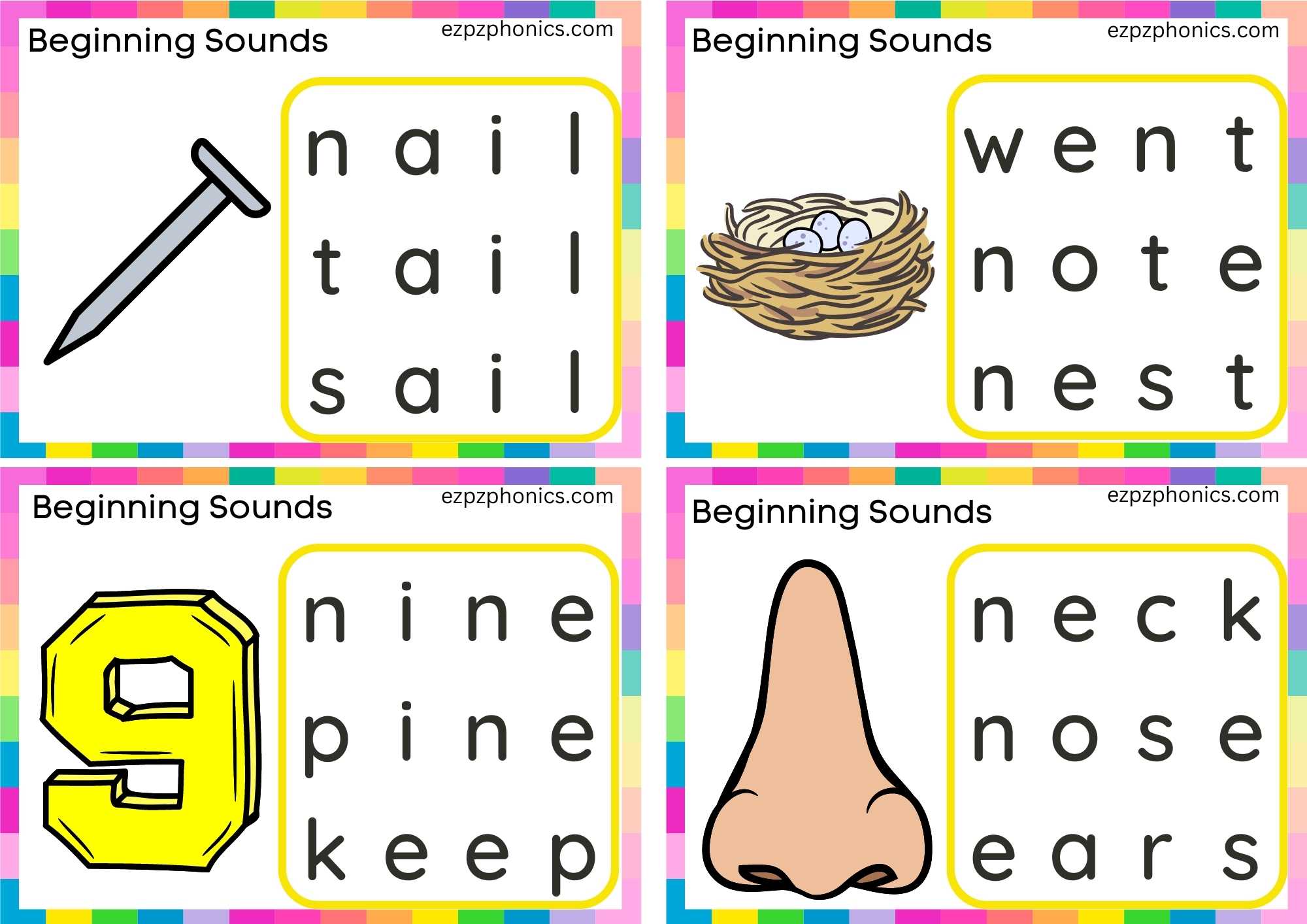 Letter N Word Search Group 2